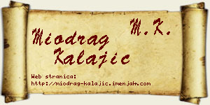 Miodrag Kalajić vizit kartica